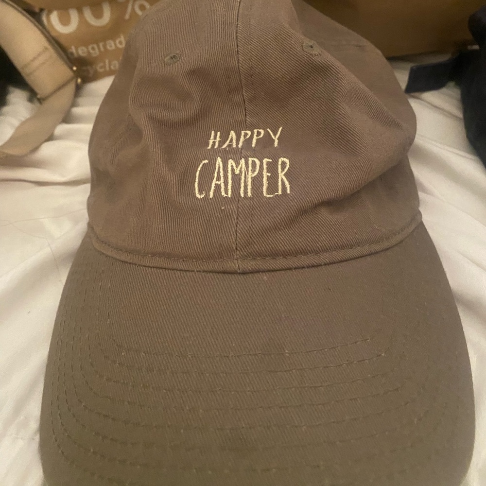 Army green Happy Camper hat